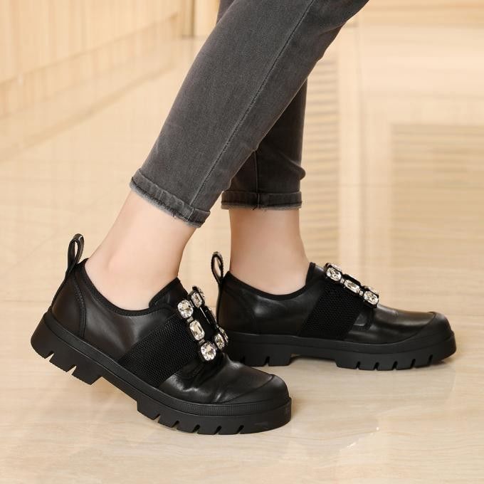 Ronde teen dames Flat Loafer schoenen Slip On Type Voor alle seizoenen OEM