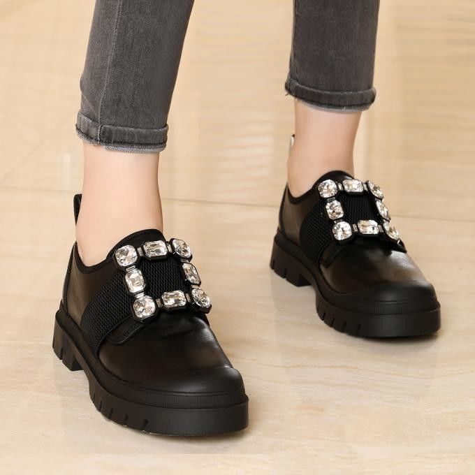 Ronde teen dames Flat Loafer schoenen Slip On Type Voor alle seizoenen OEM