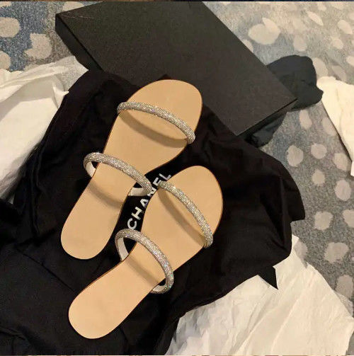 Op maat gemaakte vrouwen platte sandalen zomer met riem kant op sluitend type