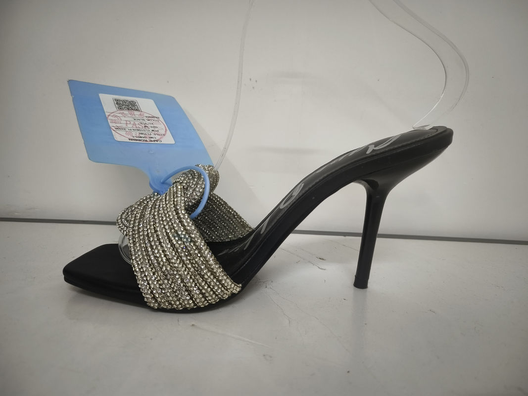 4.5 In hoge hakken damescoortschoenen met afsluiting op slip type leer bovenmateriaal