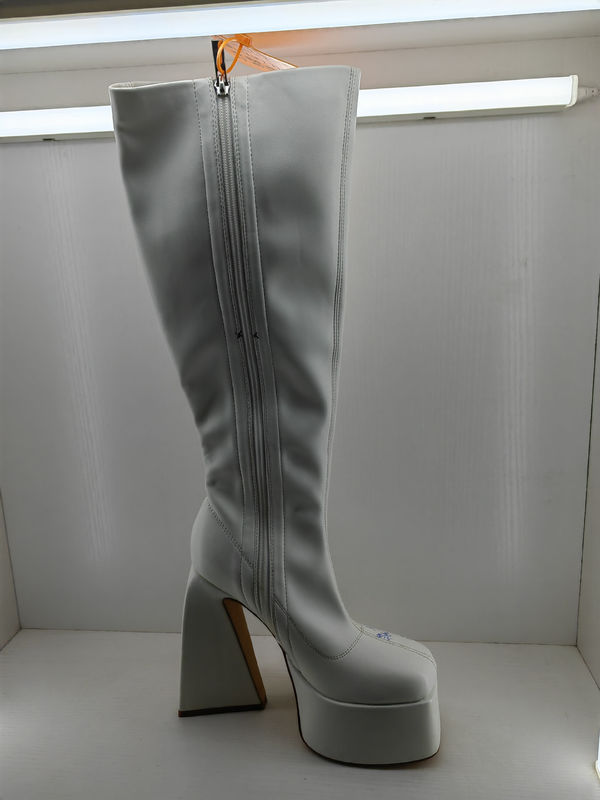 Vrouwen schoenen met puntige tenen, botten met dikke hielen, en een sluitend type.